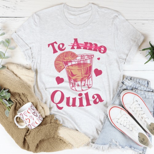Tequila Valentine's Tee - Ash / S