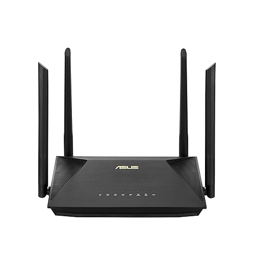 ASUS RT-AX52 (AX1800) Dual Band WiFi 6 Extendable Router, Instant Guard, Parental Control Scheduling, Built-in VPN, AiMesh Compatible - WIFI6 AX1800