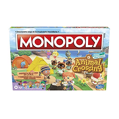 Hasbro Gaming Juego de Mesa Monopoly: Animal Crossing New Horizons - a Partir de 8 años - Divertido Juego para 2 a 4 Jugadores - Juego de Mesa - Animal Crossing