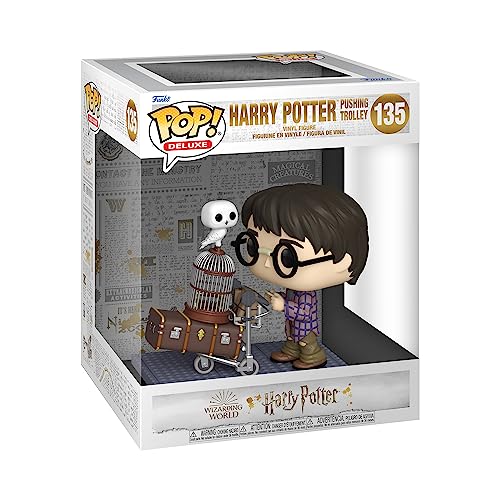 Funko Pop! Deluxe: HP Anniversary - Harry Potter Pushing Trolley - Figura de Vinilo Coleccionable - Idea de Regalo- Mercancia Oficial - Juguetes para Niños y Adultos - Movies Fans - Harry Pushing Trolley