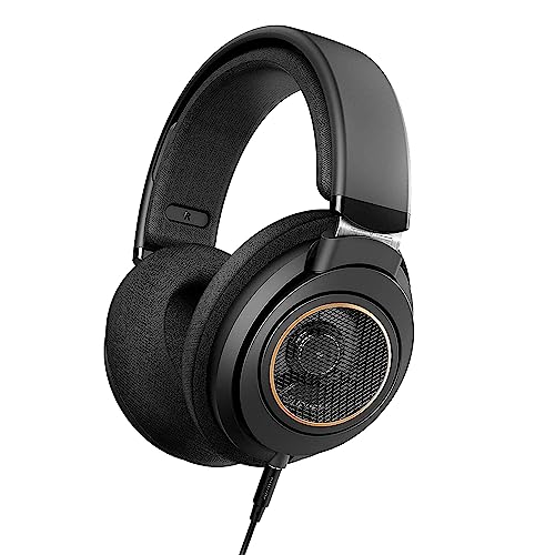 PHILIPS Over Ear Open Back Stereo Headphones Wired with Detachable Audio Jack, Studio Monitor Headphones for Recording Podcast DJ Music Piano Guitar (SHP9600) - Performance Audio | SHP9600