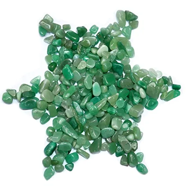 gemshan Aventurine Tumbled Chips Bulk - Natural Irregular Small Tumbled Healing Stones, No Holes, Mini Crushed Rock Chips for Home Indoor Decoration