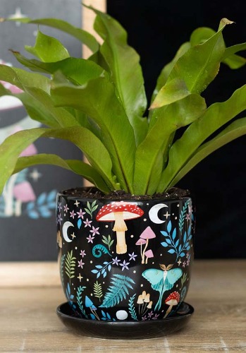 Dark Forest Print Ceramic | PLANT POT