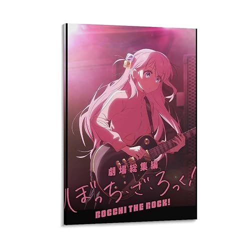BESIWAY Bocchi The Rock! Anime Poster (162) Wall Art Poster Gifts Bedroom Prints Home Decor Hanging Picture Canvas Painting Posters 24x36inch(60x90cm) - 24x36inch(60x90cm) - Frame-style
