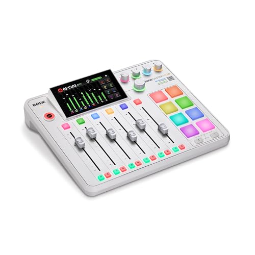 RØDE RØDECaster Pro II All-in-One Production Solution for Podcasting, Streaming, Music Production and Content Creation (White) - RCP II - White