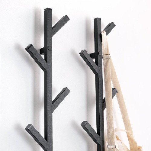 Branch Metal Wall Coat Rack - Large (75cm) / Black