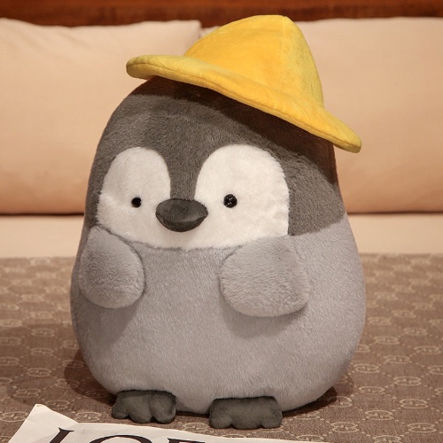 Fluffy Penguin Plush (3 COLORS, 3 SIZES) - Yellow / 25cm