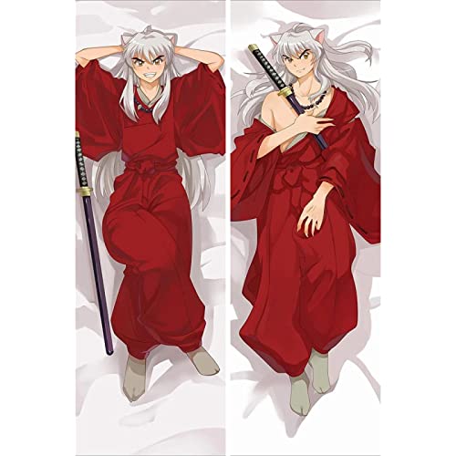 MOBYAT Anime Inuyasha Dakimakura Pillow Case Hugging Body Waifu Double Side Printed Pillowcase Bedding Decor Cushion Cover 160cm*50cm