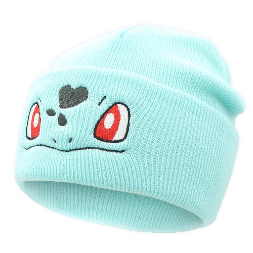 Ohjijinn Anime Beanie Knit Hats, Funny Beanie Hat Winter Skiing Slouchy Warm Cap, Soft Headwear for Men Women - Cyan