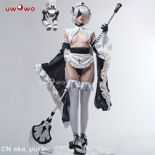【In Stock】Uwowo Nier: Automata 2B Nun Sister Maid Fanart ver. Cosplay Costume - Sold out soon and will not be restocked / XL