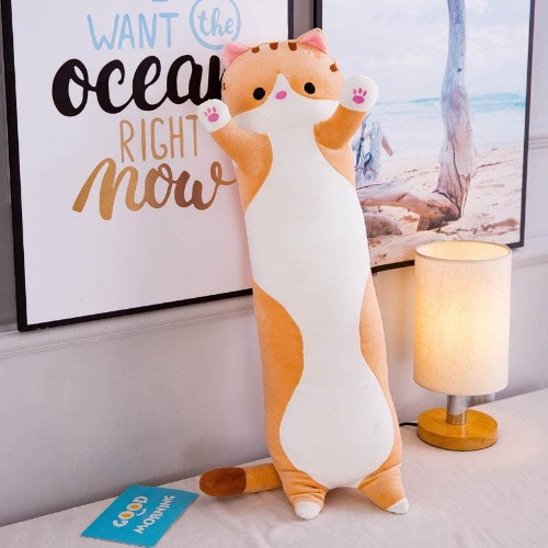 Long Cat Body Pillows - 130cm / Yellow