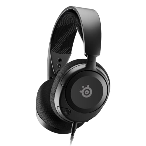 SteelSeries Arctis Nova 1 Multi-System Gaming Headset — Hi-Fi Drivers — 360° Spatial Audio — Comfort Design — Durable — Ultra Lightweight — Noise-Cancelling Mic — PC, PS5/PS4, Switch, Xbox - Black - Nova 1 - Black