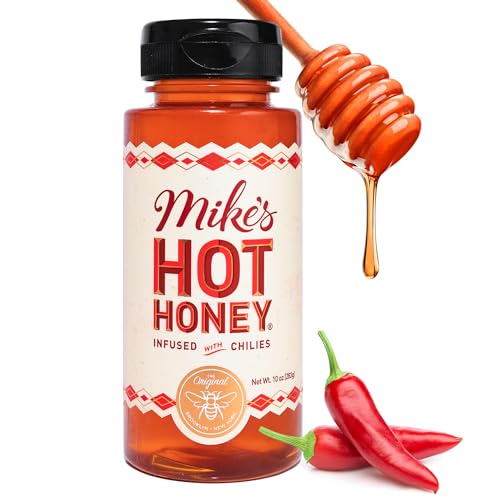 Mike's Hot Honey, America's #1 Brand of Hot Honey, Spicy Honey, All Natural 100% Pure Honey Infused with Chili Peppers, Gluten-Free, Paleo-Friendly (10oz Bottle, 1 Pack) - 10 Ounce (Pack of 1)