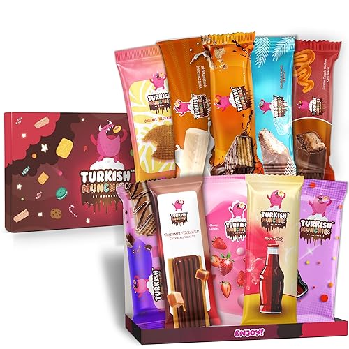 International Snack Box | Premium Exotic Foreign Snacks | Unique Snack Food Gifts | Try Extraordinary Turkish Snacks | Candies from Around the World (Midi Red) - Midi Red
