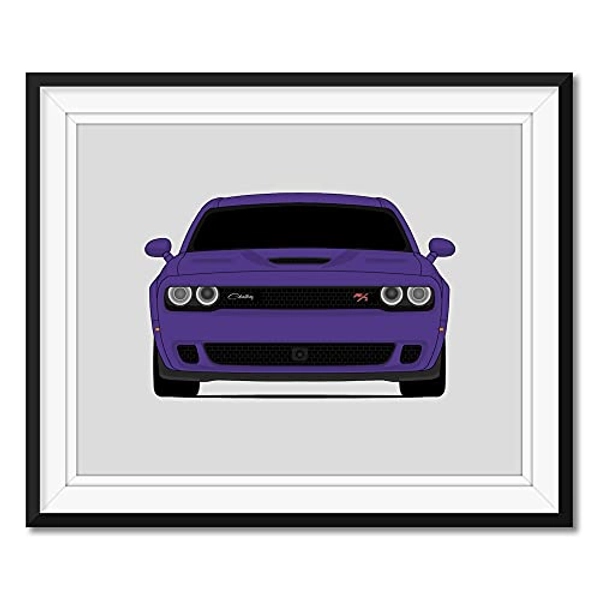 Dodge Challenger RT Widebody (2015-2017) Inspired Poster Print Wall Art Decor Handmade (Unframed)