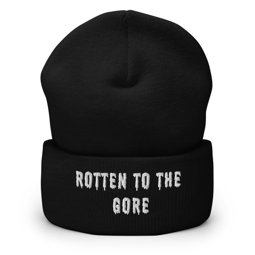 'Rotten to the Gore' Black and White Cuffed Beanie