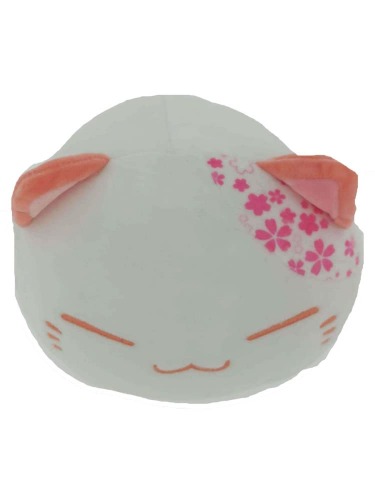 Mage World Nemu Neko - Neko met rode bloemen - wit/rood - klein - 20cm pluche