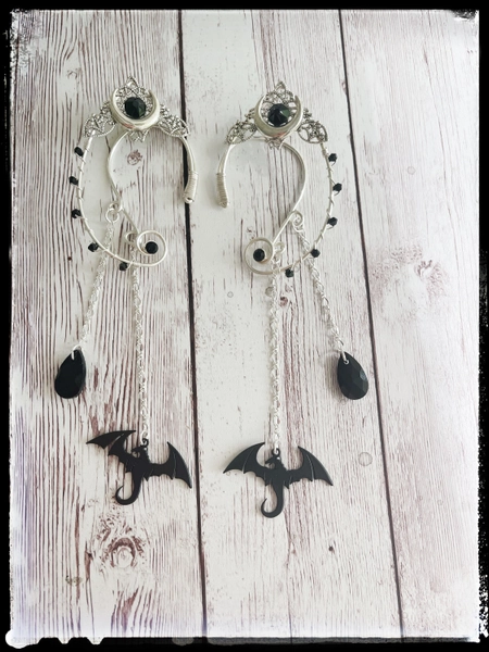 Elven Ear Cuffs - Elf Ears - Pointed Elven Ears - Fairy Ears - Ear Cuffs - Gothic Jewelry - Dragon Ear Cuffs - Elven Jewelry