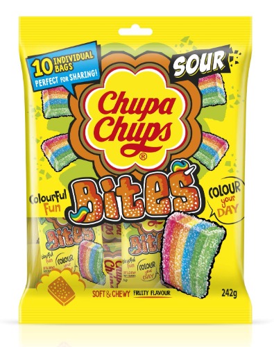 Chupa Chups Sour Bites Share Pack, 10 Bags, 242g