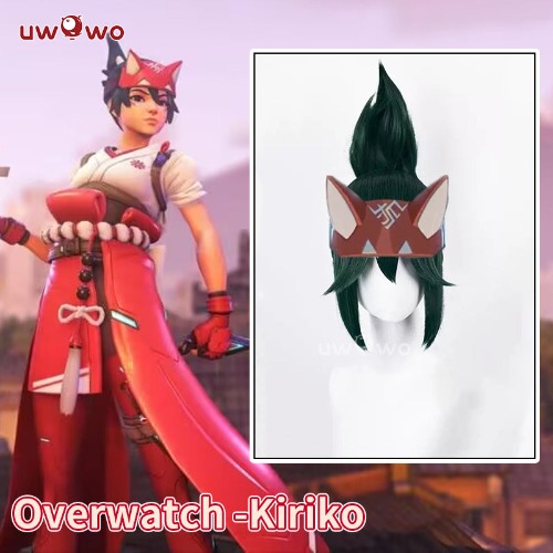 Uwowo Game Overwatch 2 Kiriko Wig Kiriko Cosplay Wig Short Hair