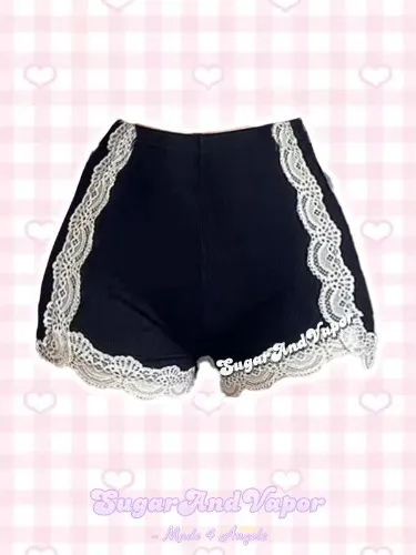 Black Lace Coquette Shorts