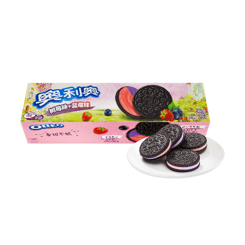 Sandwich Cookies Ice Cream Matcha Flavored,3.42 oz - Raspberry + Blueberry / 3.42oz