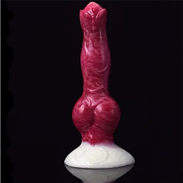 Realistic Wolf Dildo Animal Silicone Dog Anal Butt Plug Adult Sex Toys with Suction Cup 8inches