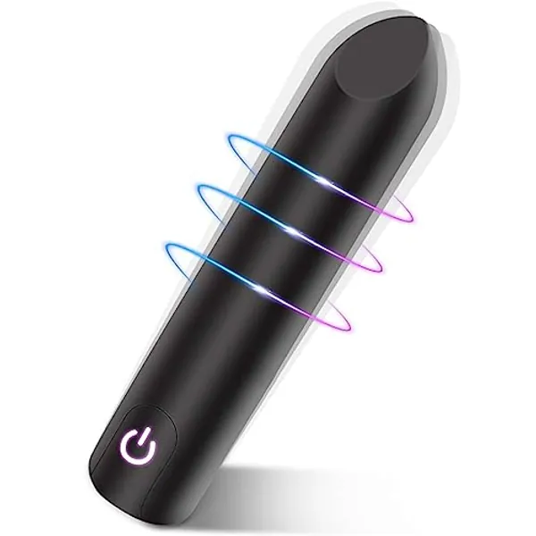 Bullet Vibrator Sex Toys, Adult Toys for Women Dildo Vibrators with Angled Tip for Precision Clitoral Stimulation G Spot Stimulator Sex toys4women Lipstick Vibe 10 Modes Sex Toys4couples Men & Women - Black