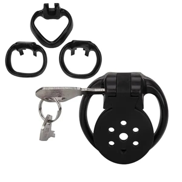 Chastity Lock Birdcage Male Cage Chastity Device Adult Game Sex Toys Beginner Cage with Sunglasses to Prevent Erection Bondage Breathable for Couples