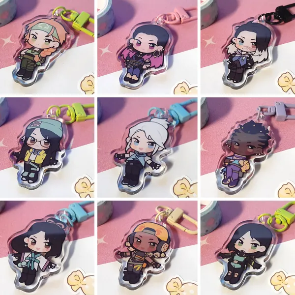 Valorant Girls Smol Chibi Agent Double Sided Charms | Keychains, Charms, Phone Charms