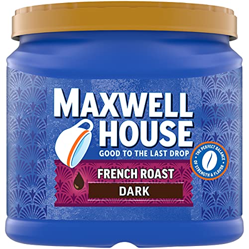 Maxwell House French Roast Dark Roast Ground Coffee (25.6 oz Canister) - 25.6 Ounce