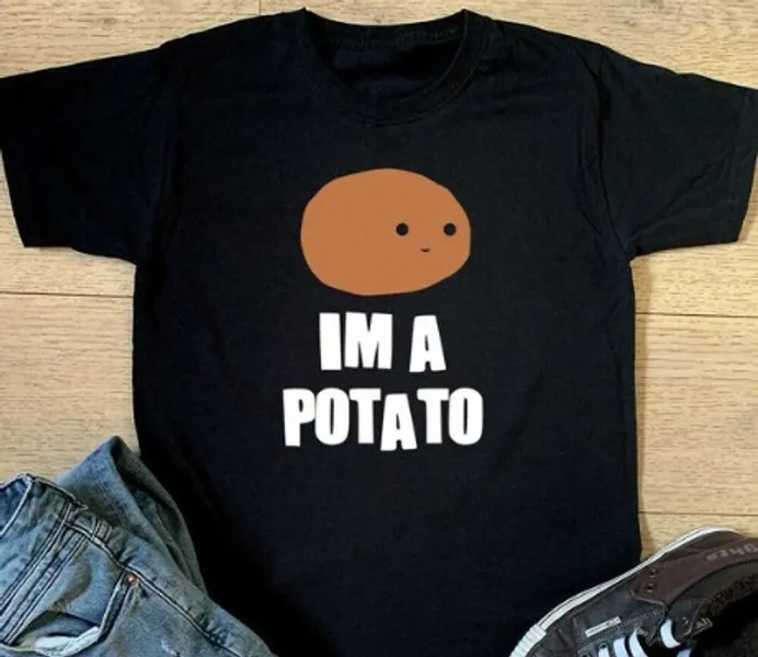 I'm A Potato T-shirt  Mens Funny Veggie Gift Boys | Etsy UK
