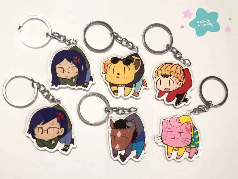 Bojack Horseman Double-Sided Acrylic Keychains (2nd Run!!!)