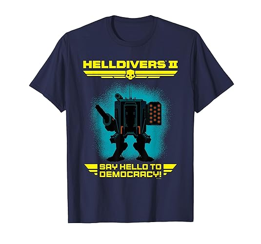 Helldivers 2 Sony Playstation Video Game Say Hello Democracy T-Shirt - Women's Plus - Heather Blue - 6X