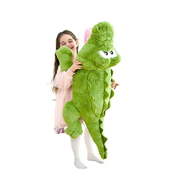 IKASA Giant Crocodile Stuffed Animal Plush Toys,Soft Toy 30" Alligator Large Cute Huge Jumbo Big Size Kawaii Fluffy Fat Plushie,Gifts for Kids - Giant - Crocodile