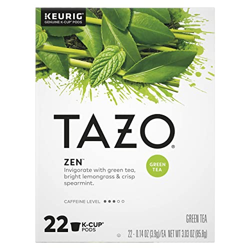TAZO Tea K-Cups, Green Tea Zen, 22 Pods - 22 Count (Pack of 1)