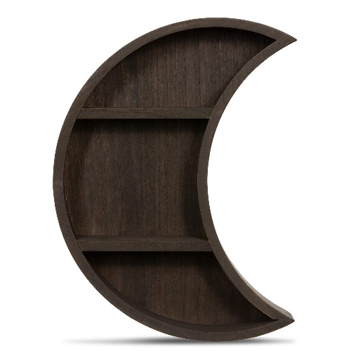 RUSTIX Rustic Brown Crescent Moon Shelf 