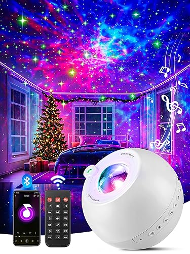 Star Projector Galaxy Light, 15 Colors+15 White Noises Galaxy Projector for Bedroom Adults Ceiling Projector Kids, Bluetooth Star Projector for Kids Galaxy Lamp, Stars Projector for Ceiling Projector