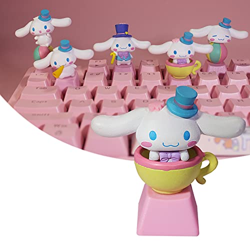 POPKEEY Custom Japanese Anime Keycaps,Compatible with Cherry MX Switches Mechanical Keyboard Pink PBT Keycap,Computer Gaming Keyboards Cute Key Caps,Artisan ESC OEM Profile R4 Key Cap (Cup) - Cup