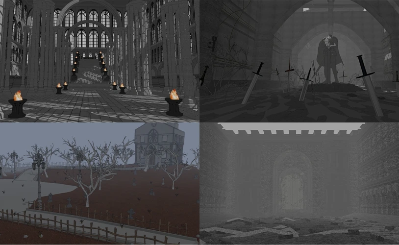 Dark fantasy background [6 types set]