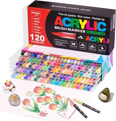 120 Colors Acrylic Marker Pens