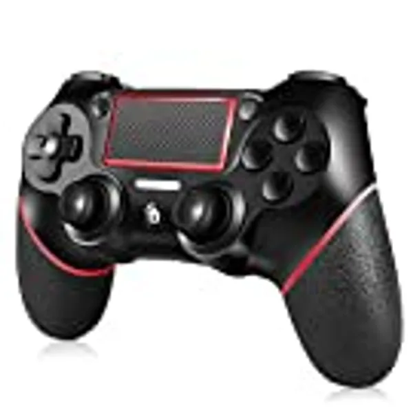 Sefwon PS4 Controller Wireless Game Controller Compatible with PS4/PS4 Pro/PC with Built-in Dual Motion Motors(Red)