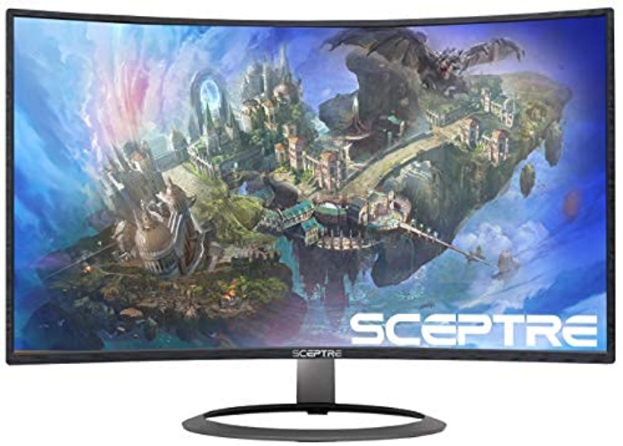 Sceptre Curved Gaming 32" 1080p LED Monitor up to 185Hz 165Hz 144Hz 1920x1080 AMD FreeSync HDMI DisplayPort Build-in Speakers, Machine Black 2020 (C326B-185RD) - Curved 32" Gaming - Monitor