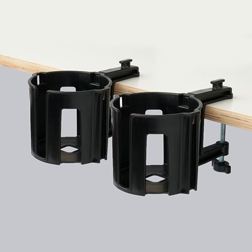 Cup-Holster - The Best Anti-Spill Cup Holder for Your Desk or Table (Black, 2) - Black - 2