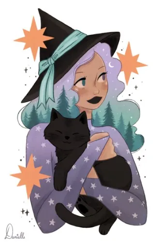 Forest Witch Postcard —  Danielle Boinay