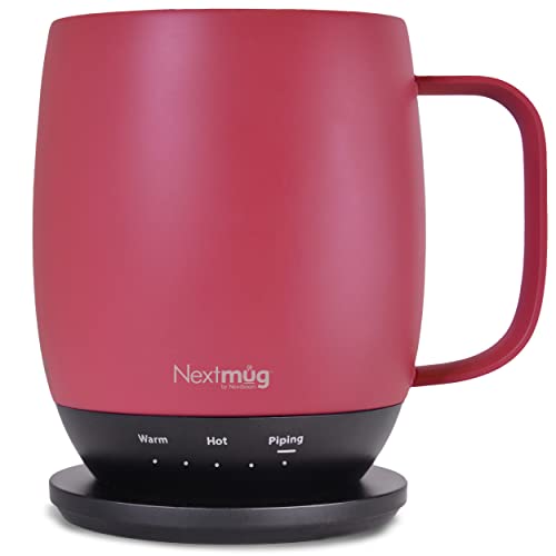 Nextmug - Temperature-Controlled, Self-Heating Coffee Mug (Dusty Rose - 14 oz.) - Dusty Rose