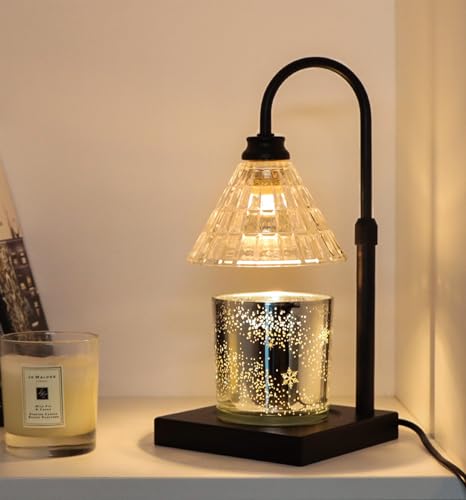 MAKYTWOW Candle Warmer Lamp with Dimmer, 2H/4H/8H Timer, Compatible with Yankee Candle Large Jar Candle, Home Decor Gift for her, Birthday Gift for mom, Home Scented Jar Candles Heater,Black - Black