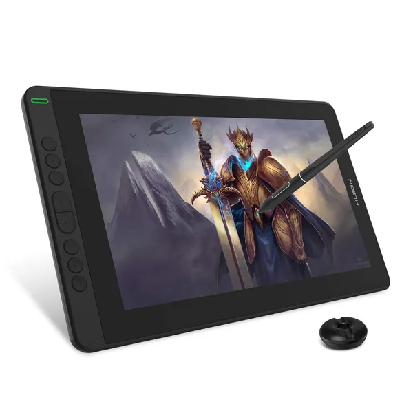 HUION KAMVAS 13 Graphics Drawing Tablet with Full-Laminated Screen Battery-Free Stylus PW517 Tilt 8 Press Keys, 13.3inch Pen Display for Android, Mac, Linux and Windows PC, Black - Black