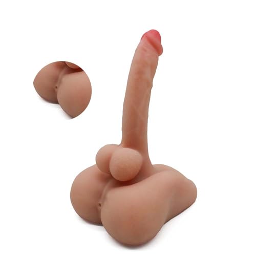 Hmxseu Analdildo mit Analtunnel Buttplug 2-in-1 Torsodildo mit Realistischen Hoden Eichel Analplug Dicker Basis Dildo G-Punkt Prostata Stimulator Masturbation Sex toys für Frauen Männer Homosexuell