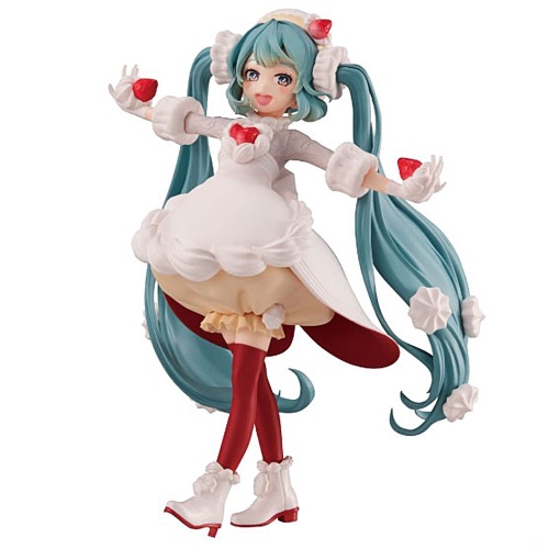 id cafe Hatsune Miku PVC Figure Sweet Sweets Vocaloid Hatsune Miku Strawberry Shortcake Version Anime Action Figures - 